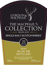 Load image into Gallery viewer, BALBLAIR SCOTCH SINGLE MALT 21 YEAR BY GORDON &amp; MACPHAIL 750 ML (6)
