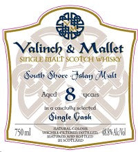 Load image into Gallery viewer, VALINCH &amp; MALLET SCOTCH SINGLE MALT 8 YEAR SOUTH SHORE 750 ML (6)