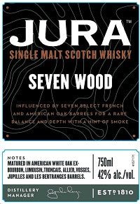 JURA SCOTCH SINGLE MALT SEVEN WOOD 750 ML (6)