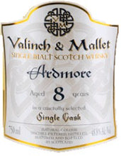 Load image into Gallery viewer, ARDMORE SCOTCH SINGLE MALT 8 YEAR BY VALINCH &amp; MALLET 750 ML (6)